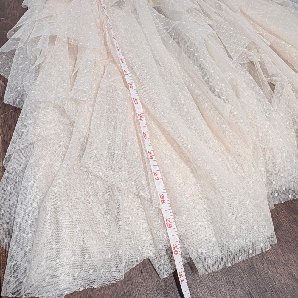 Sincerely Jules Ruffle Tulle Midi Skirt Size S Swiss Dot Coquette Fairy Tiered - Picture 11 of 12
